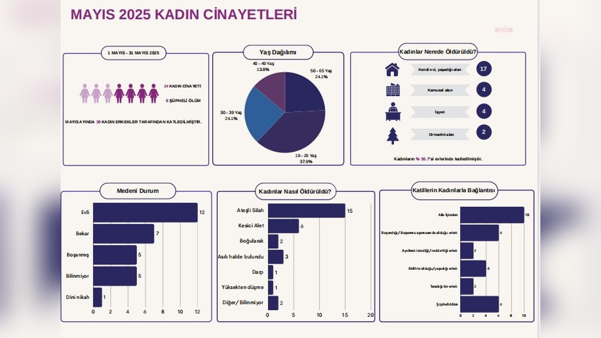 Türkiye'de Mayıs'ta 30 kadın cinayeti: Federasyon raporu detayları açıkladı