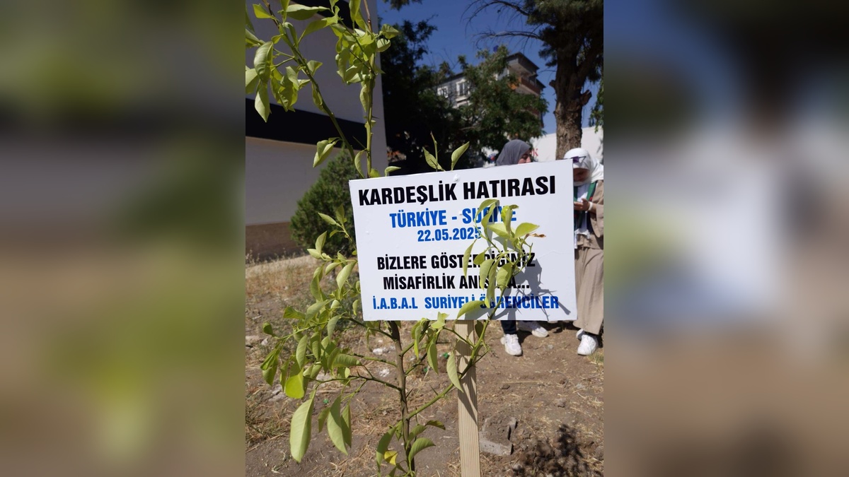 Reyhanlı'da Suriyeli öğrenciler kardeşlik fidanı dikti: Türkiye'ye teşekkür