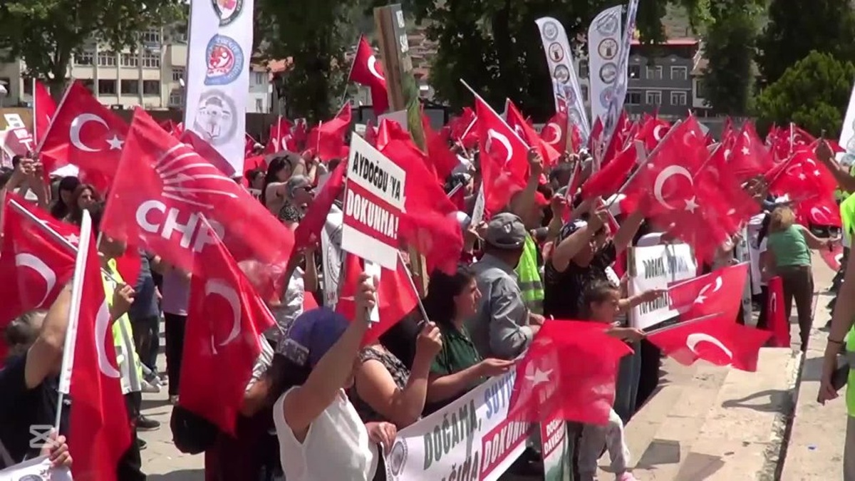 Tokat'ta maden aramalarına karşı protesto