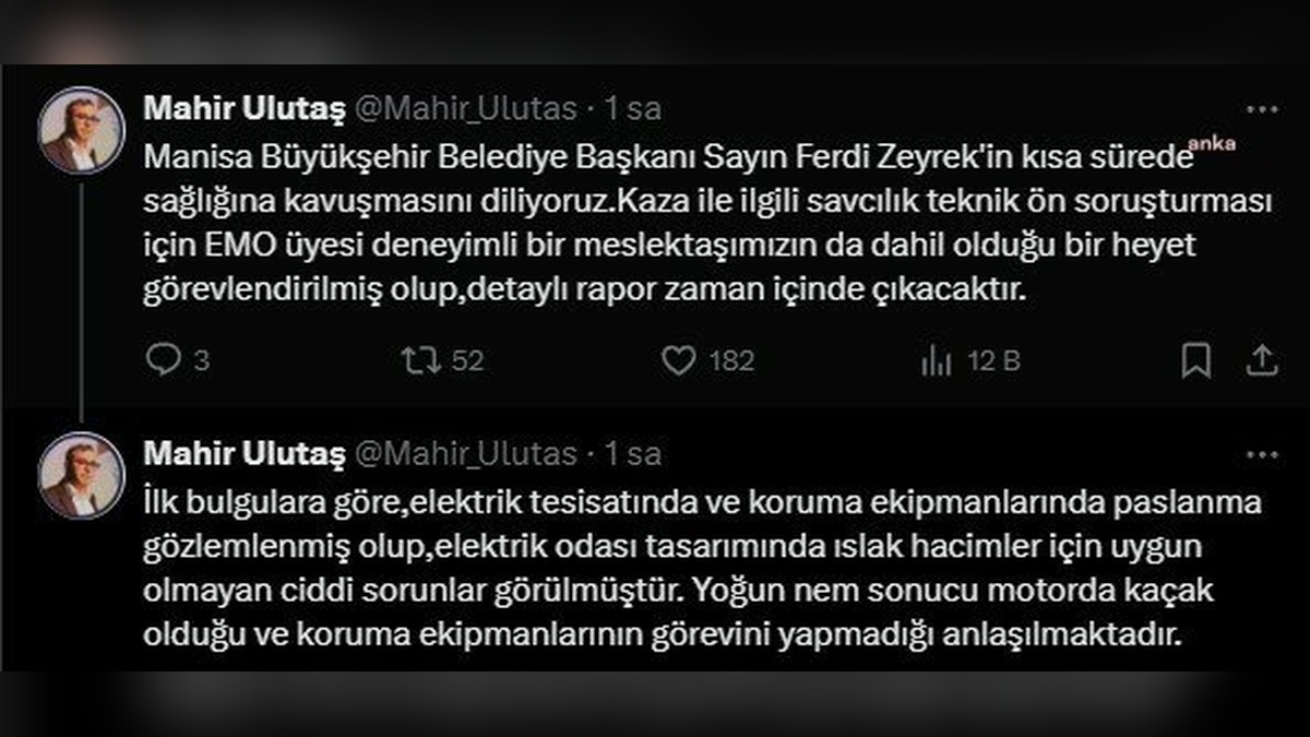 EMO heyeti, Manisa Büyükşehir Belediye Başkanı Zeyrek'in evinde inceleme yaptı: İlk bulgular açıklandı