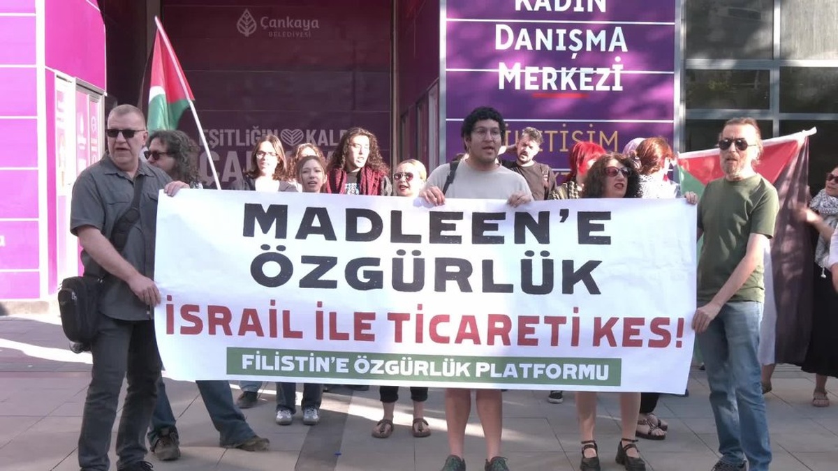 Ankara'da Madleen gemisi protestosu: İsrail'le tüm ticaret durdurulmalı