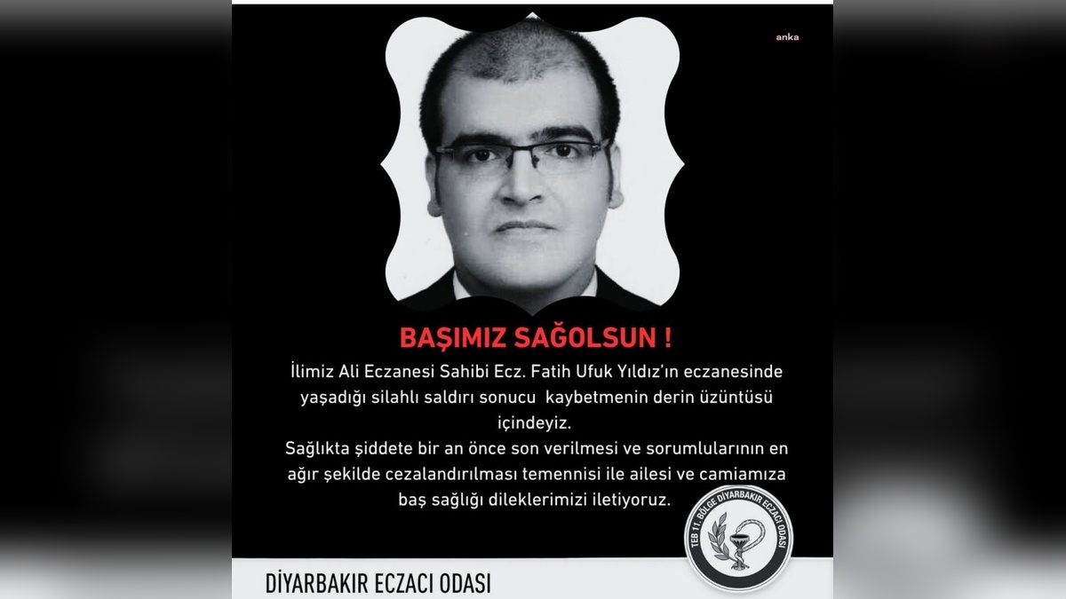 Diyarbakır'da eczacı silahlı saldırıda hayatını kaybetti: Saldırgan aranıyor