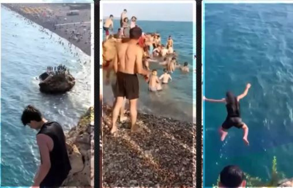 40 metrelik falezlerden atladı, canını hiçe saydı