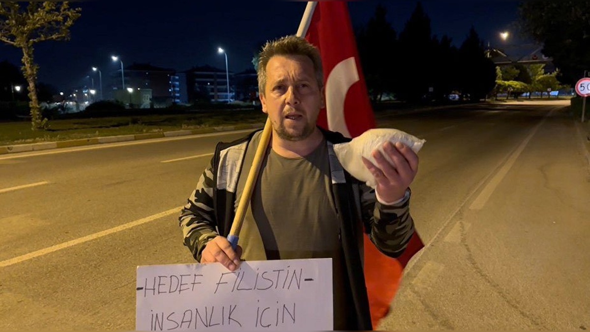 Eskişehirli İrfan Başkaya: Gazze'ye yürüyüş başlattı