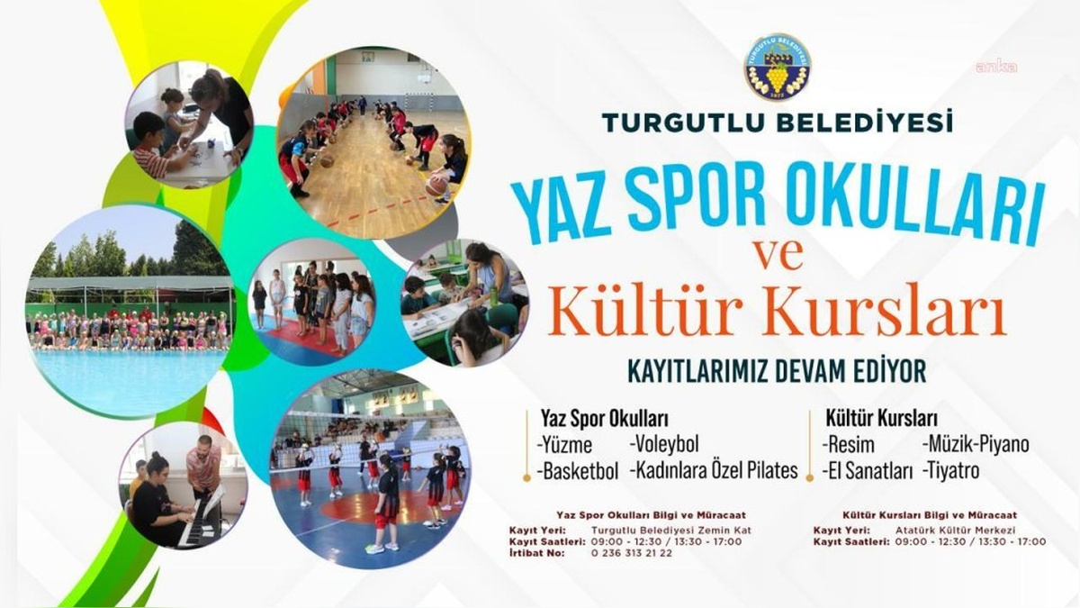 Turgutlu'da yaz spor okulları ve kültür kursları başladı
