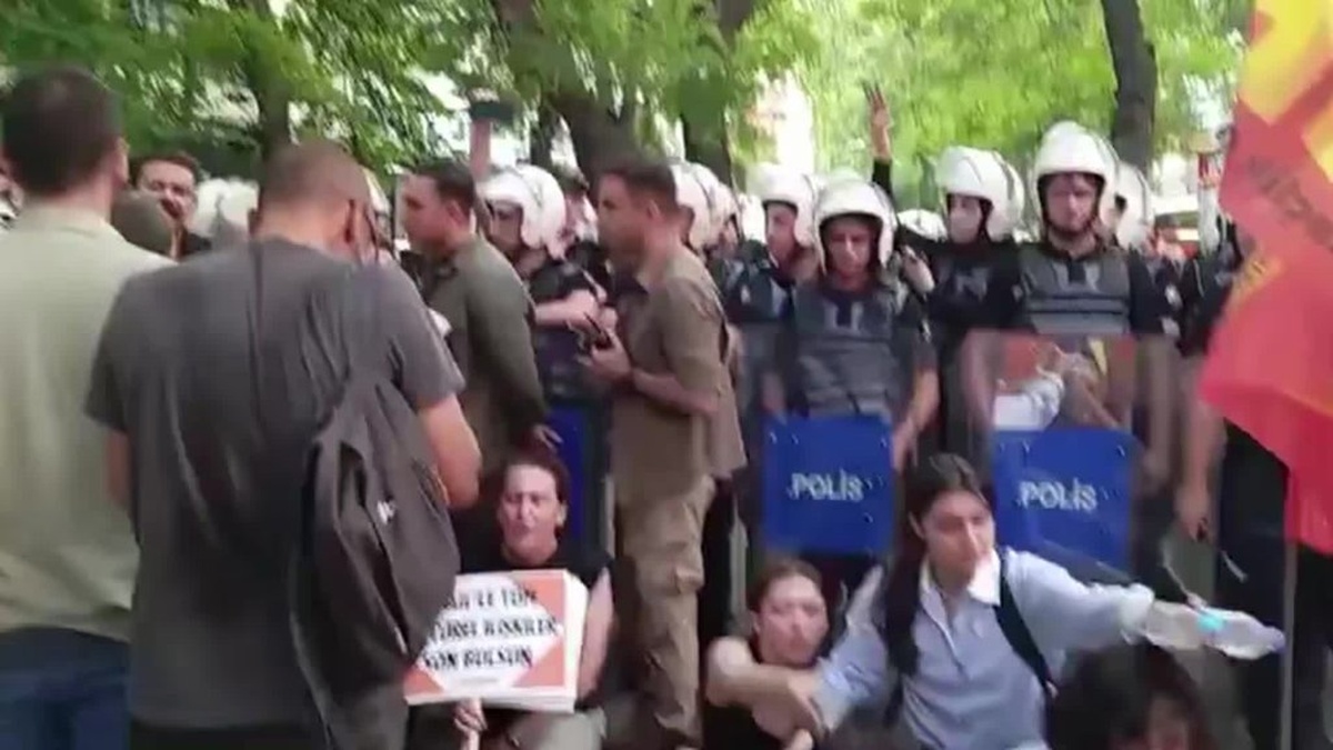 Ankara'da Filistin protestosu: 6 gözaltı