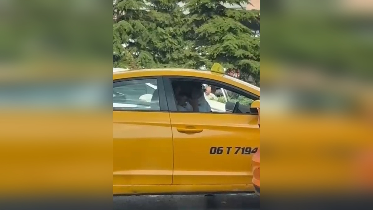 Ankara'da kavga: Otomobil sürücüsü taksi şoförünü yumrukladı