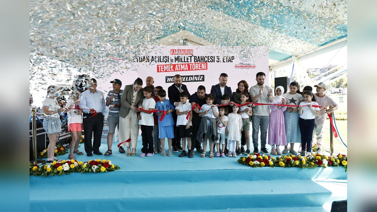 Arnavutköy'de Karaburun Meydanı açıldı: Millet Bahçesi'nin 3. etabı için temel atıldı