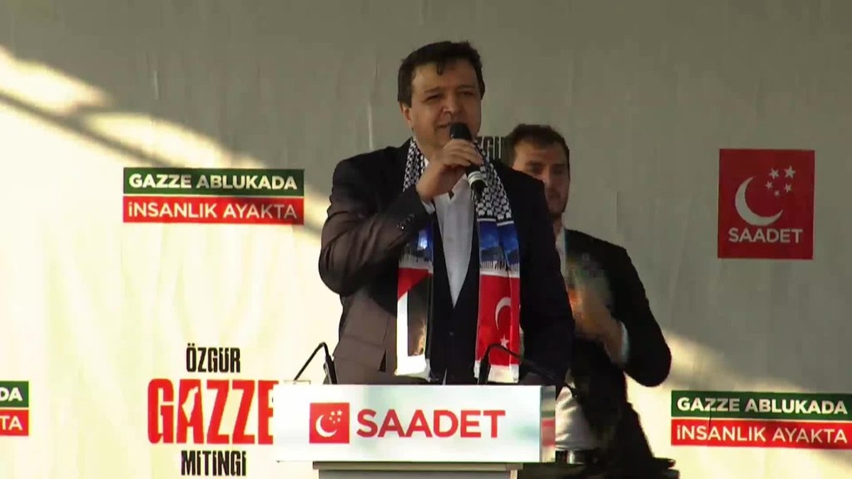 Arıkan'dan Özgür Gazze Mitingi'nde sert sözler: 'Hedef Türkiye'dir'