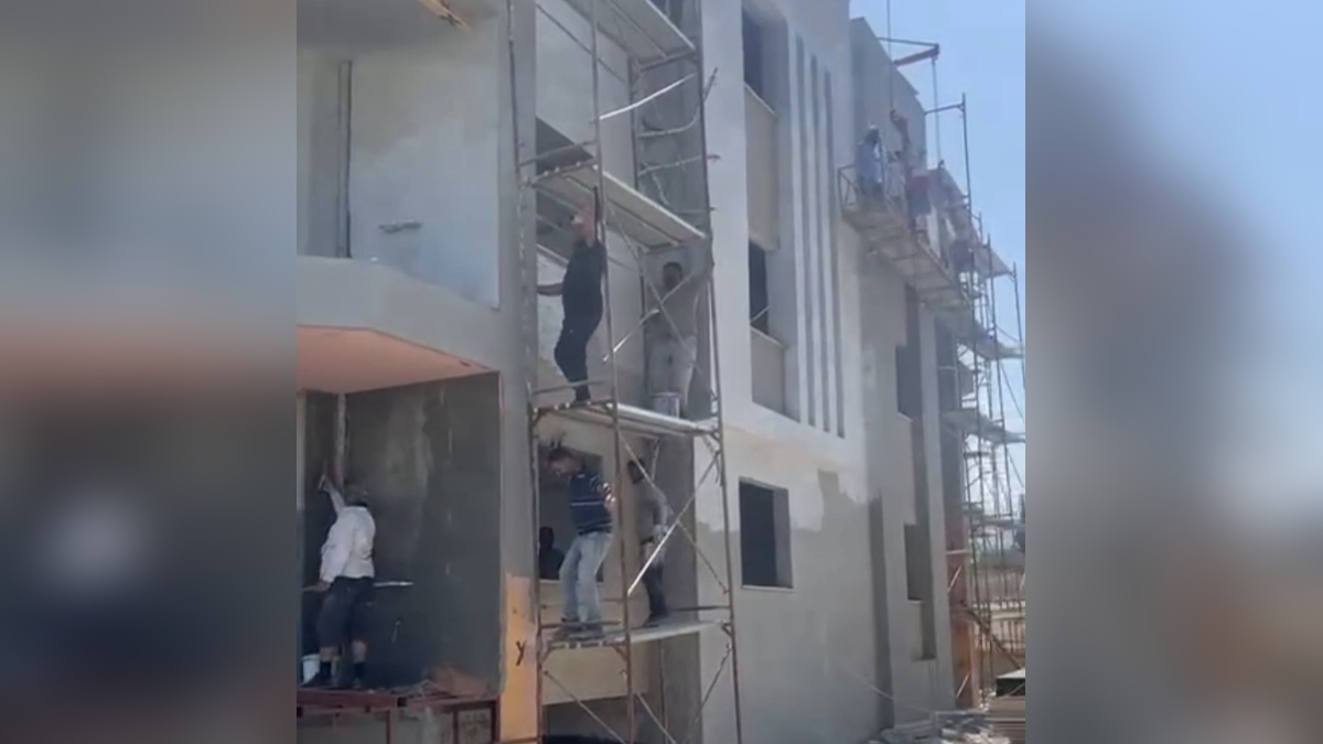 Hatay'da inşaat işçilerine davul zurna sürprizi