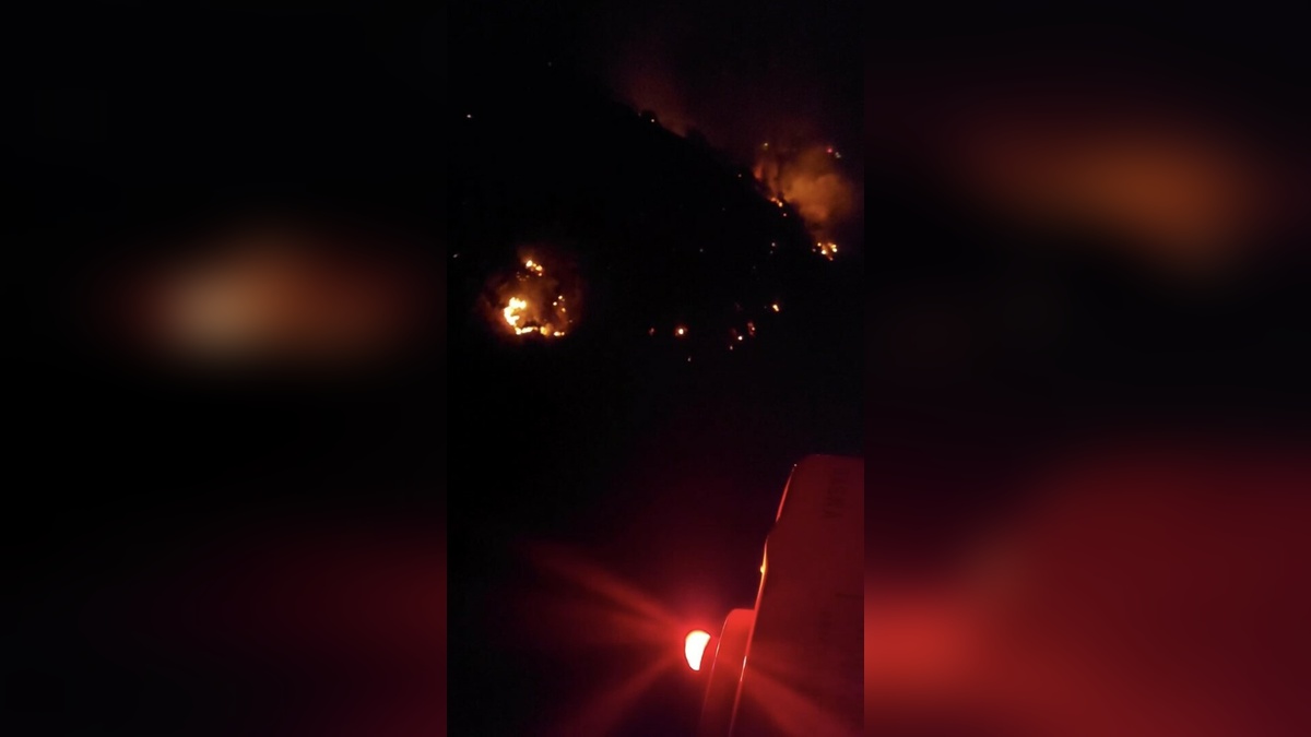 Aydın'da orman yangınına gece görüşlü helikopter desteği