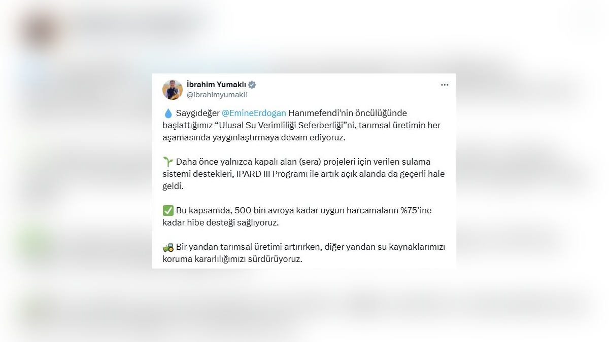 Yumaklı: Açık alan sulama sistemlerine hibe desteği