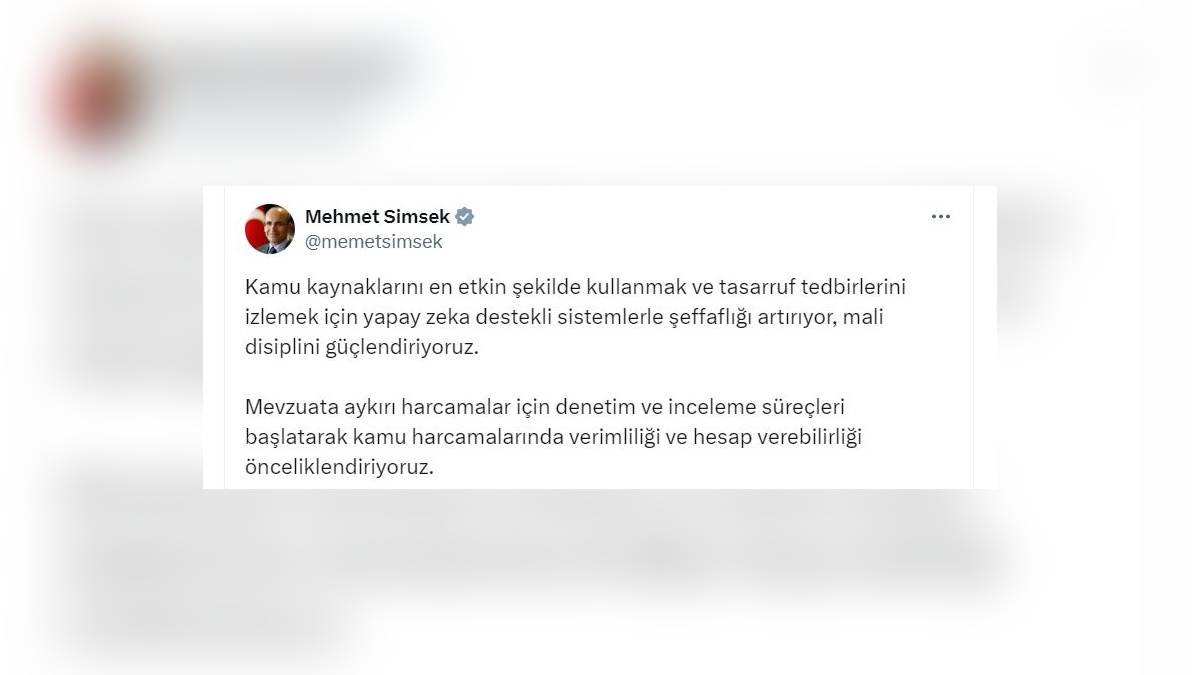 Şimşek: Kamu harcamalarında verimlilik ve hesap verebilirlik öncelik