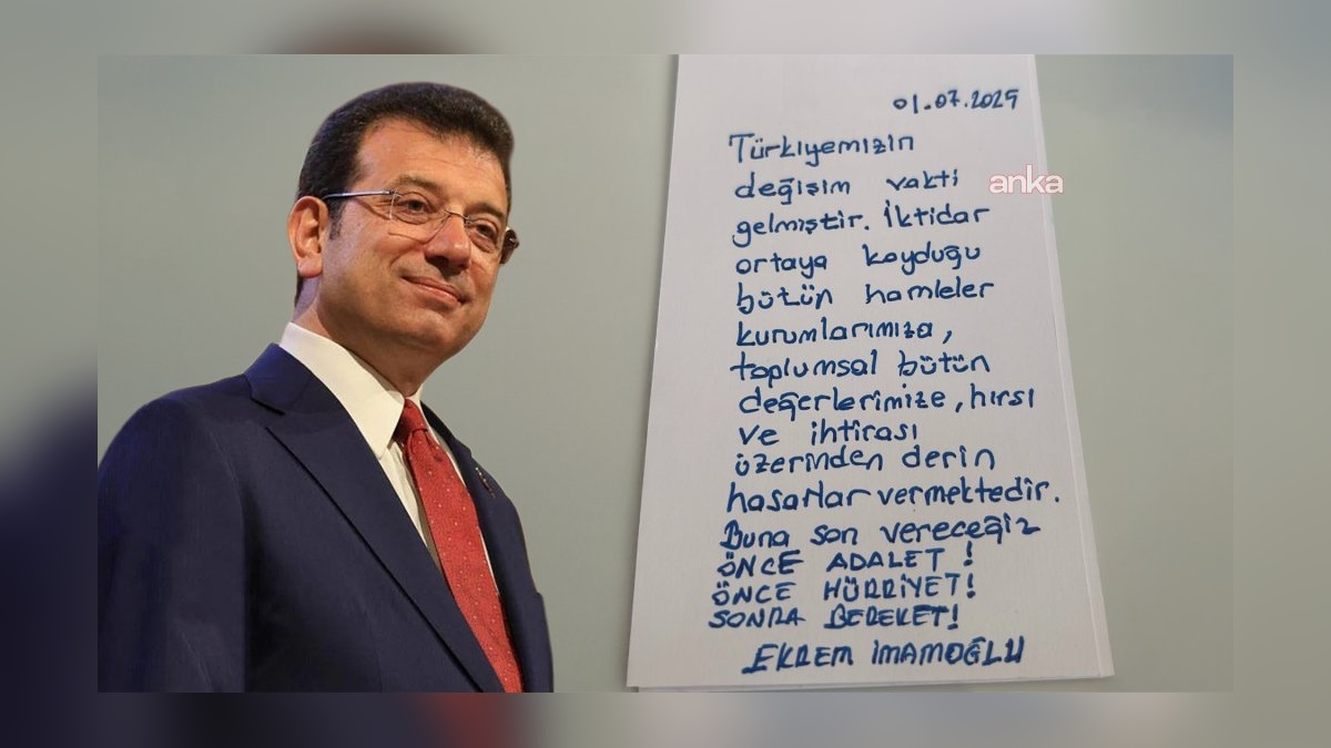 İmamoğlu'ndan cezaevi mesajı: 'Değişim vakti geldi'