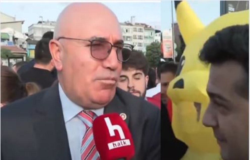 Olay adam Mahmut Tanal miting meydanında Pikoço'yu aradı! Pikoçu bakın nereden çıktı