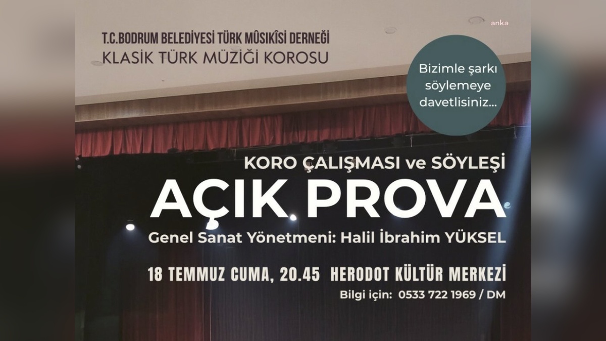 Bodrum'da klasik Türk müziği korosu çalışması: Müzikseverler davetli