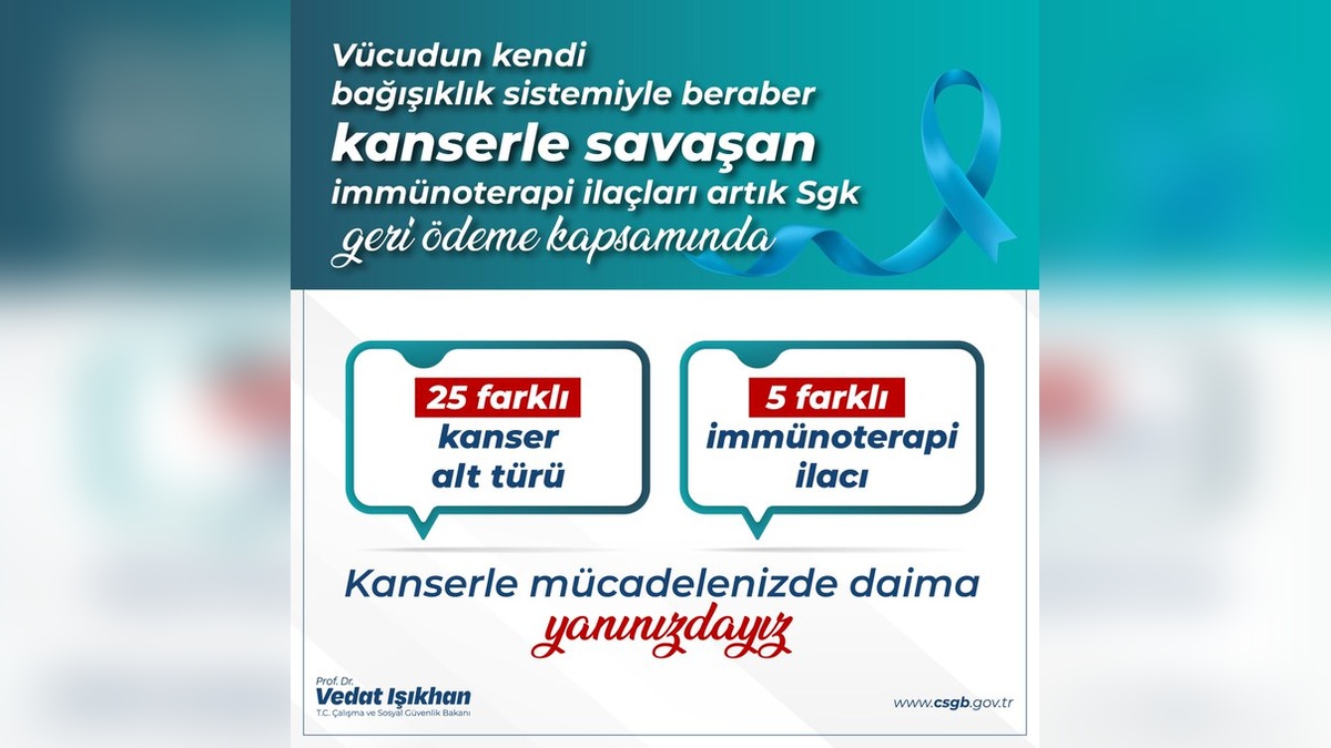 Işıkhan: 5 immünoterapi ilacı SGK geri ödeme kapsamına alındı