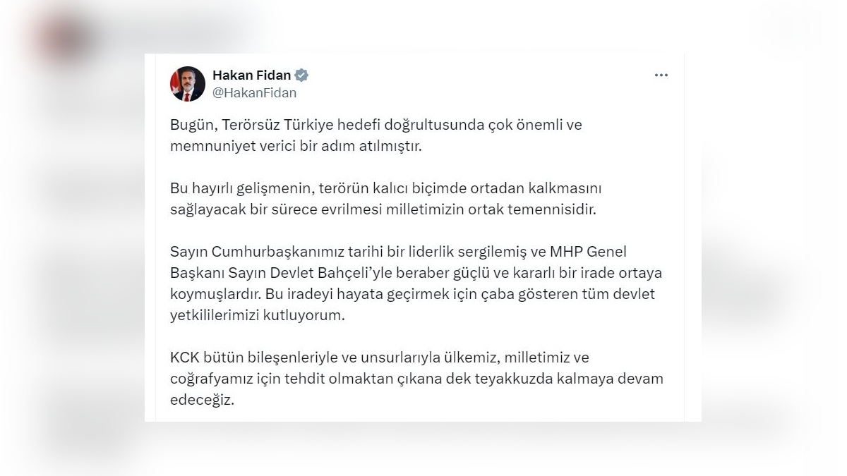Fidan: KCK tehdidi ortadan kalkana dek teyakkuzda olacağız