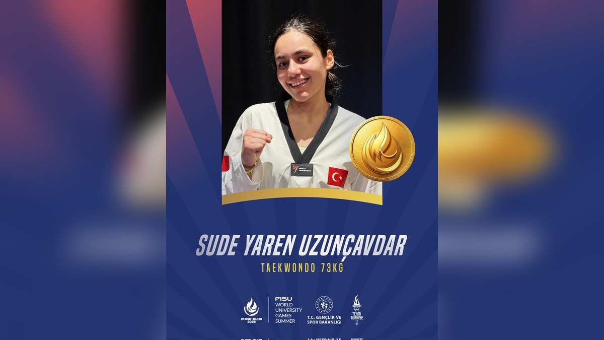 Sude Yaren Uzunçavdar, FISU Dünya Üniversite Yaz Oyunları'nda altın madalya kazandı