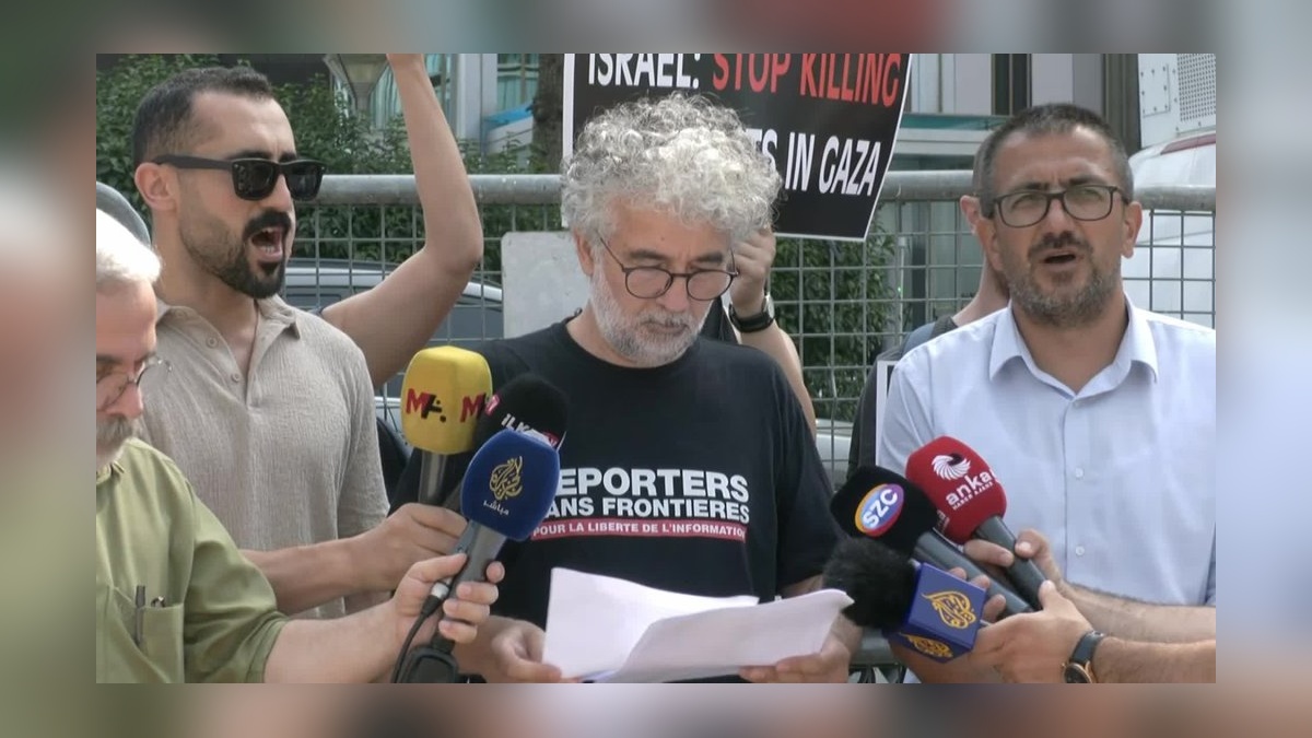 İsrail'in Filistinli gazetecilere yönelik hak ihlalleri protesto edildi
