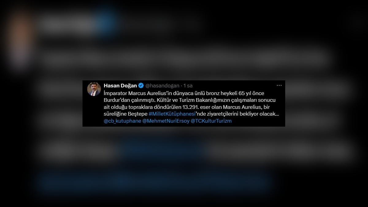 Marcus Aurelius heykeli Türkiye'ye döndü