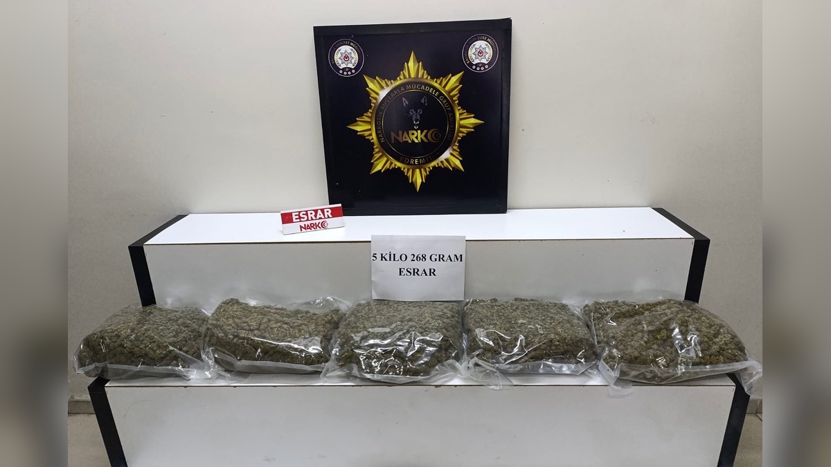 Edremit'te 5 kilo esrar ele geçirildi: 1 gözaltı