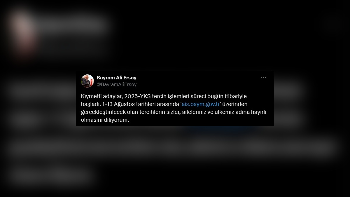 2025-YKS Tercihleri Başladı