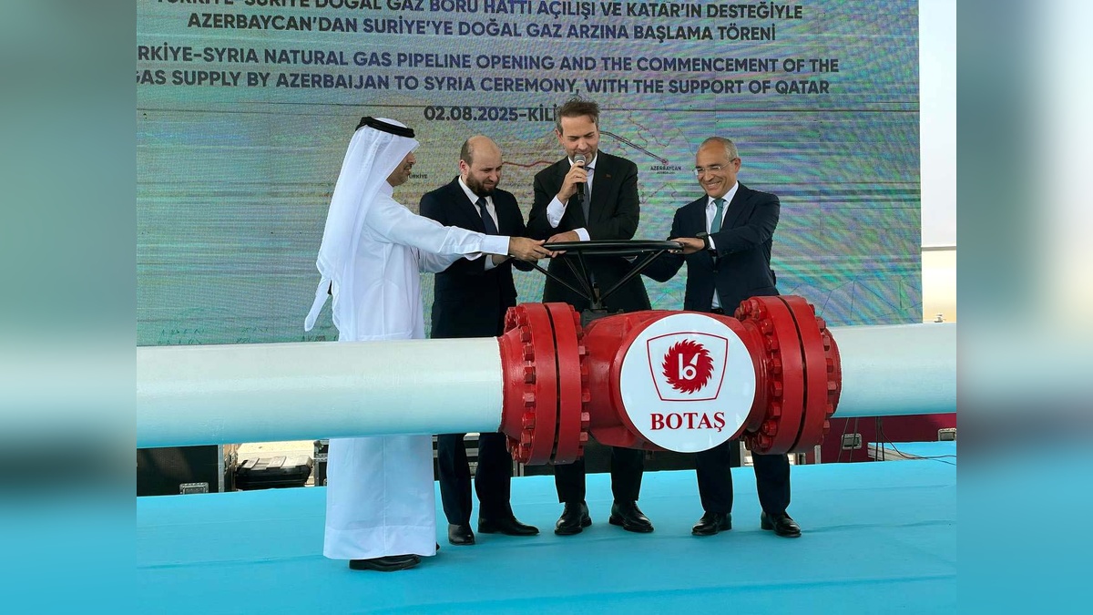 Türkiye-Suriye Doğal Gaz Boru Hattı açıldı: Azerbaycan gazı Suriye'ye ulaştı