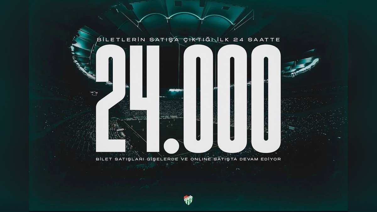 Bursaspor-Eskişehirspor dostluk maçı biletleri rekor kırdı: 24 saatte 24 bin bilet satıldı