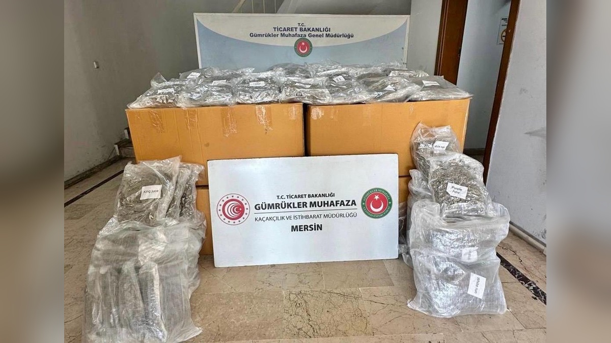 Mersin Limanı'nda 587 kilo esrar ele geçirildi