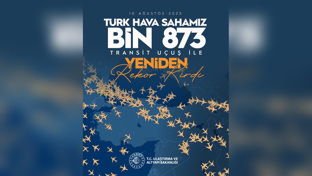 Ulaştırma Bakanlığı: 10 Ağustos 2025'te Türk hava sahasında rekor kırıldı