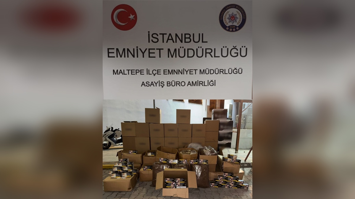 Maltepe'de kaçak sigara operasyonu: 1 gözaltı, çok sayıda malzeme ele geçirildi