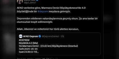Marmara Denizi'nde 4.0 büyüklüğünde deprem: İstanbul'da hissedildi