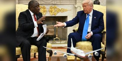 Trump, Ramaphosa'yla görüşmede Güney Afrika'da 'beyaz soykırımı' iddiasını gündeme getirdi