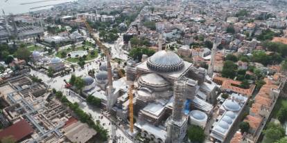 Ayasofya'da kapsamlı restorasyon: Ana kubbe güçlendiriliyor