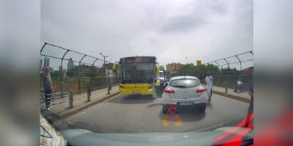 Ataşehir'de trafik kavgası: Yangın tüpüyle bıçaklı saldırıdan kurtuldu