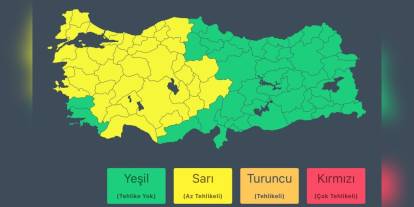 İçişleri Bakanlığı'ndan 38 il için sarı fırtına uyarısı