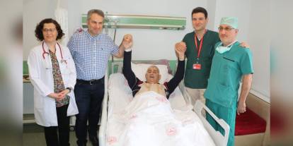 Samsun'da nadir hastalığı olan hastaya çalışan kalpte baypas ameliyatı