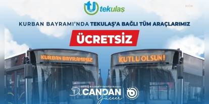 Tekirdağ'da Kurban Bayramı'nda toplu taşıma ücretsiz
