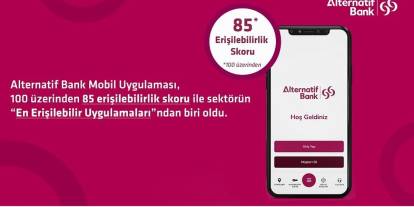Alternatif Bank mobil uygulaması, 85 erişilebilirlik skoru ile sektörde ön sırada
