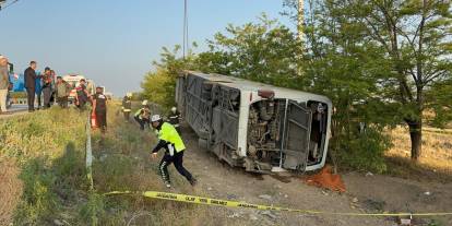 Konya'da otobüs kazası: 1 ölü, 26 yaralı
