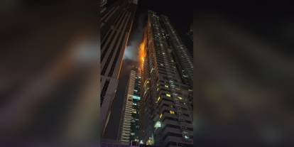 Dubai'de gökdelen yangını: 3 bin 820 kişi tahliye edildi