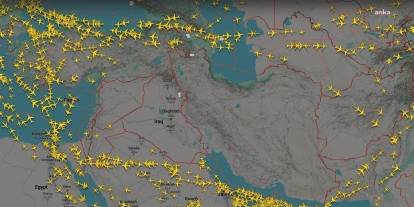 İran hava sahası neredeyse boş: Uçuşlar yön değiştiriyor