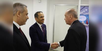 Erdoğan, Katar Başbakanı Al-Thani'yi kabul etti