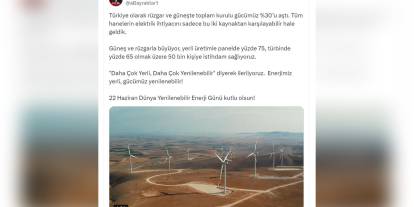 Bayraktar: Türkiye'nin yenilenebilir enerji gücü yüzde 30'u aştı