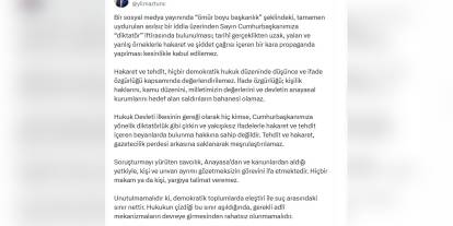 Tunç: Erdoğan'a 'diktatör' iftirası kabul edilemez