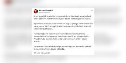 Mehmet Şimşek: Hürmüz Boğazı spekülasyonlarına itibar etmeyin