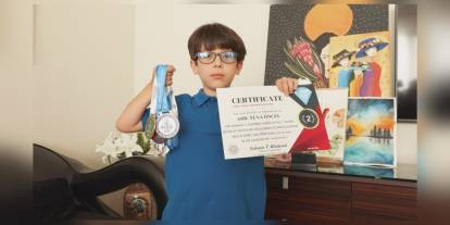7 yaşındaki Adil Tuna Öncel, Dubai'de matematik olimpiyatlarında dünya şampiyonu oldu