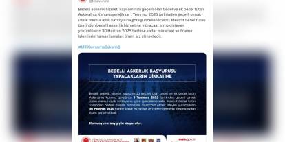 MSB: Bedelli askerlik bedeli 1 Temmuz'da güncellenecek