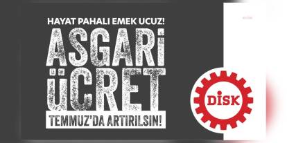 DİSK: Temmuz'da asgari ücrete zam şart